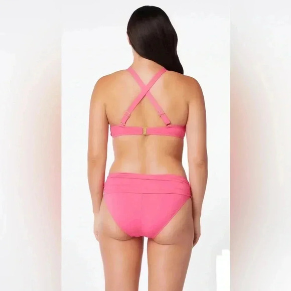 BLEU ROD BEATTIE KORE UNDERWIRE CROSS BACK BIKINI TOP AND BIKINI BOTTOM - Picture 3 of 10